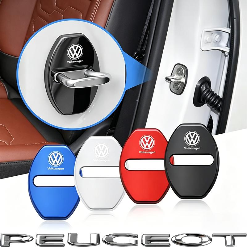 BFPQY1 Zinc Alloy Car Door Lock Buckle Cover Protective Covers For VW GTI Polo Golf Passat Tiguan Jetta T-ROC Touareg Taigo CC Hub Cap