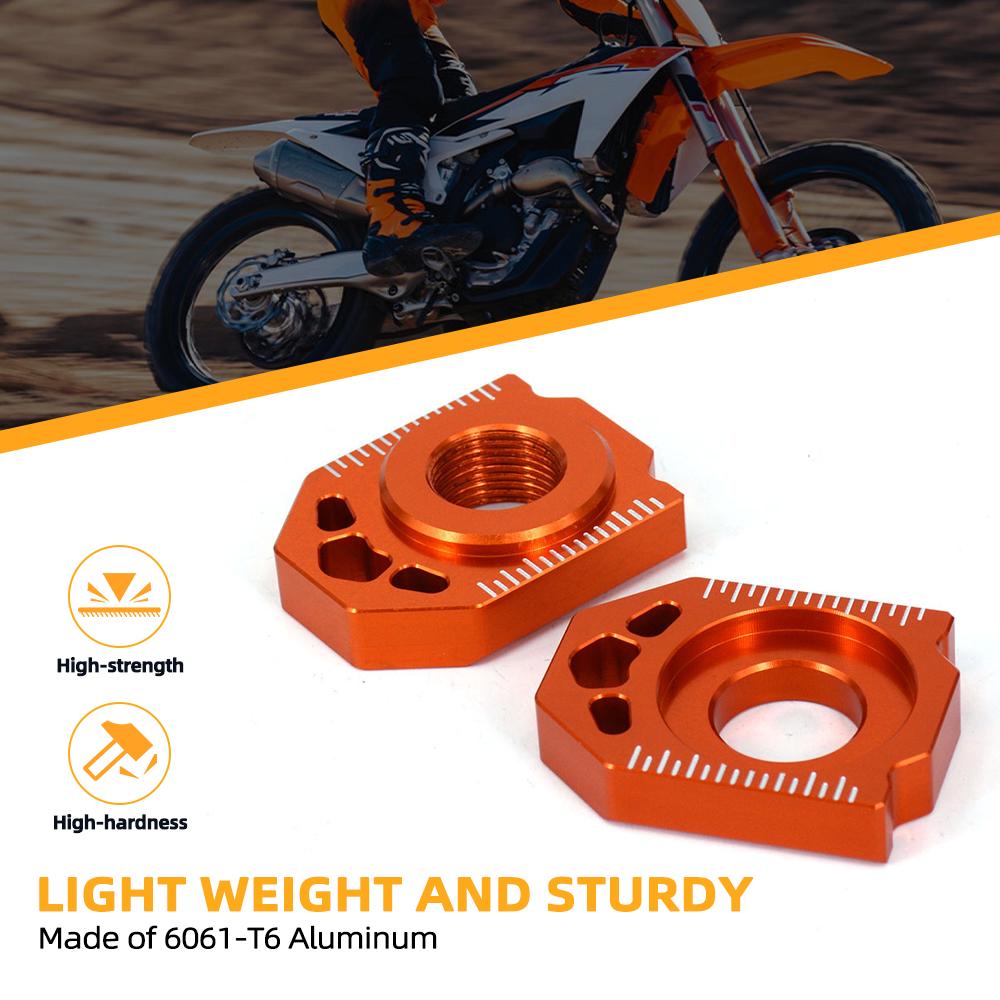 Motorcycle CNC Rear Chain Adjuster Axle Blocks For KTM SX SXF XC XCF EXC EXCF XCW XCFW Accessories Dirt Pit Bike Parts Durable