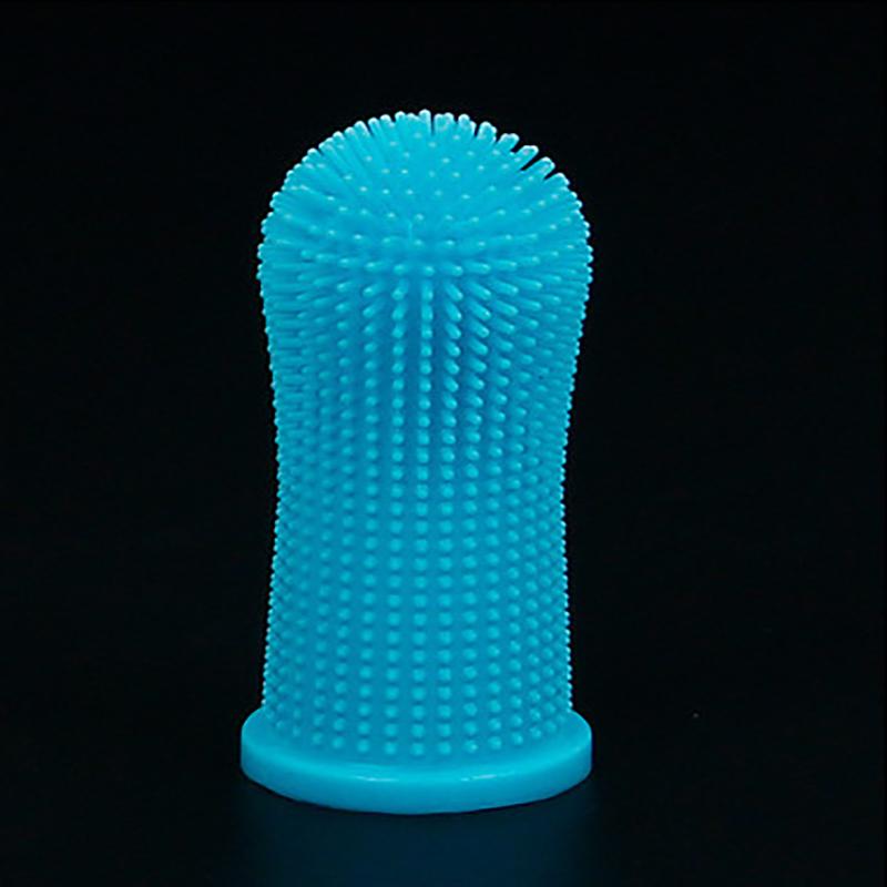 Pet Finger Toothbrush 1PC Bedding Cat and Dog Oral Cleaning Toothbrush Anti-tartar Pet Supplies Soft Teeth Silicone