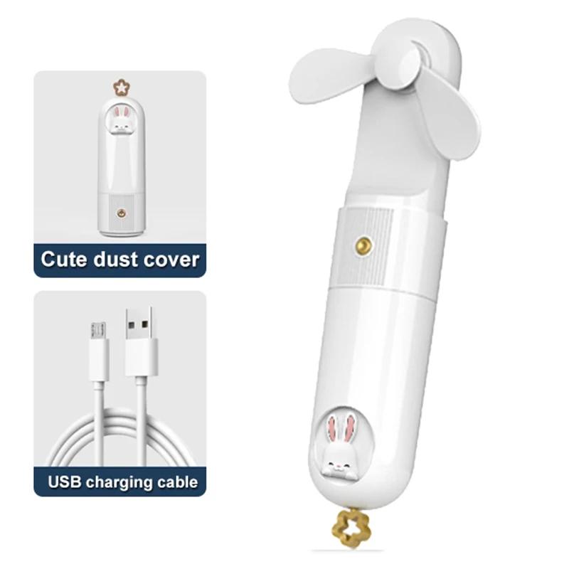 

Mini Portable Handheld Fan Built-in 2000mAh Battery USB Rechargeable Desktop Fans Foldable Home Emergency Small Air Cooler