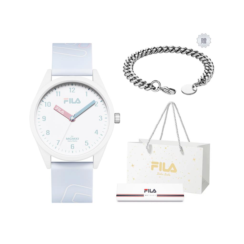 FILA 6463 Series Quartz Watch Silicone Strap 43mm White Dial Trendy Couple Watch Unisex watches FLM38-6463-006
