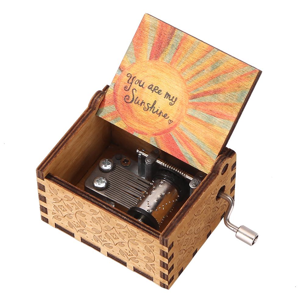 Vintage Hand Crank Music Box Hand Cranked Music Box Elegant Retro Hand Cranked Cute Boxes Unique Gifts for Valentine Day