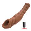 Reusable Extend Penis Enlargement Sleeve Vibrator Cock Ring Reusable Condoms Sex Toys for Men G Spot Vibrating Delay Ejaculation