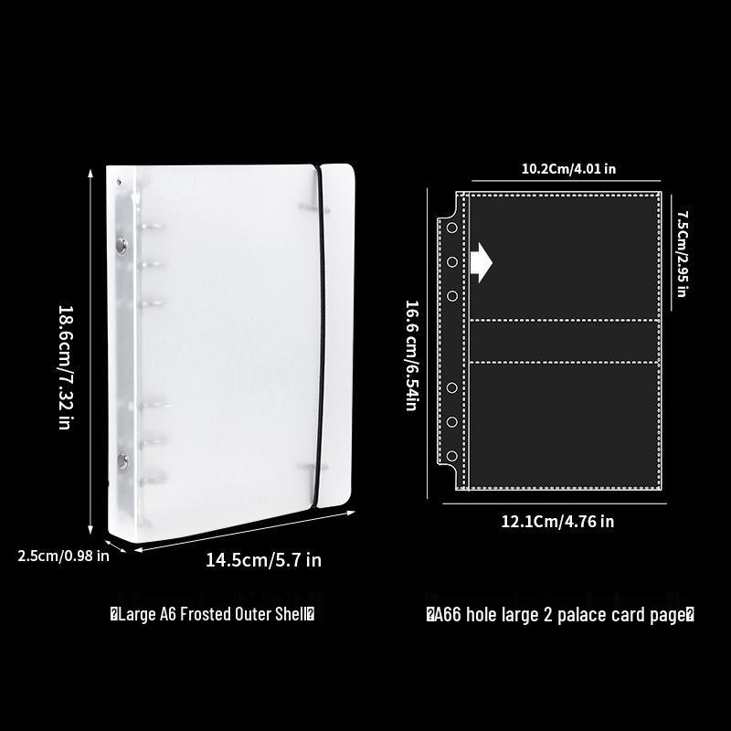 Korean Style A6 Frosted 3-Inch Ring Binder Instax Photo Album