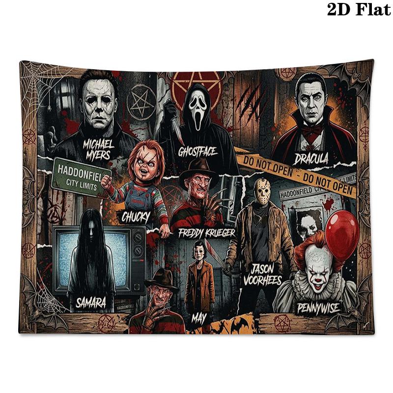 Horrorfilm Serie Wandkleed Esthetisch Wandkleed Bedrukt Stof Deken Decoratieve Wandkleden voor Slaapkamer Woonkamer Huisdecoratie