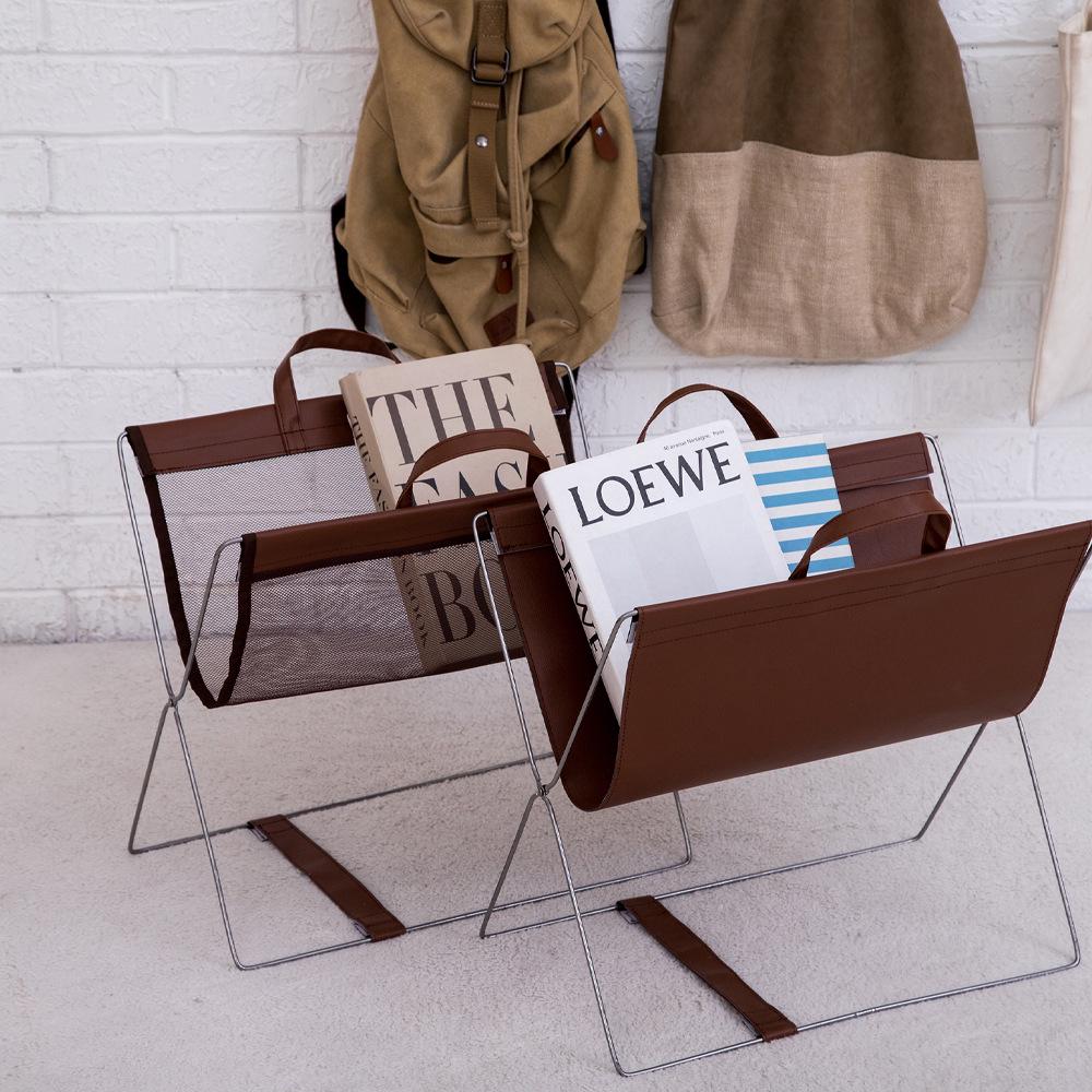 Contemporary Light Luxury Magazine & Book Storage Rack