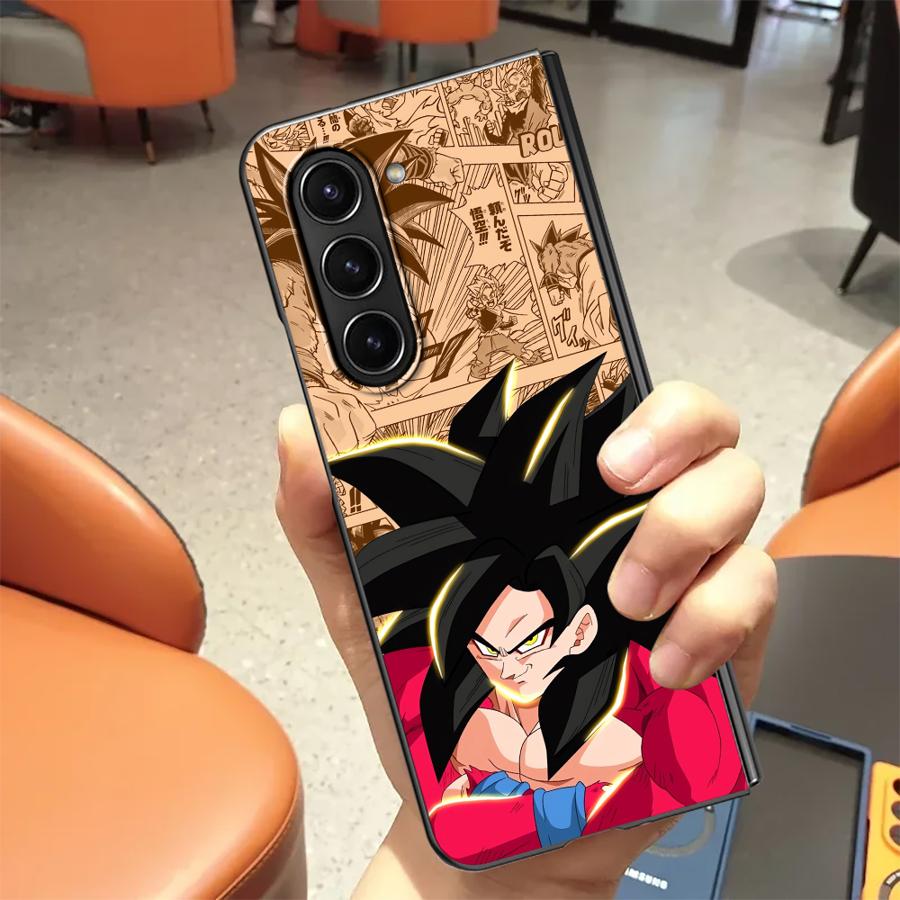 Coque pour Samsung Galaxy ZFold6 ZFold3 Z Fold 7 6 5 4 3 ZFold5 ZFold7 ZFold4 Coque Arrière de Téléphone Anime Dragon Balls