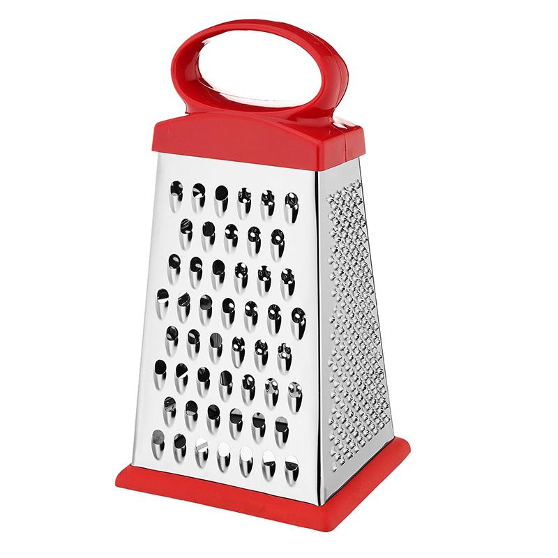 Multi-functional Grater Stainless Steel Four-sided Planer Vegetable Cheese Potato Garlic Grater Non-Slip Handle Kitchen Gadgets