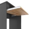 Small Computer Desk Gray Oak Wotan 68cm 1 Shelf Gaming Furniture School