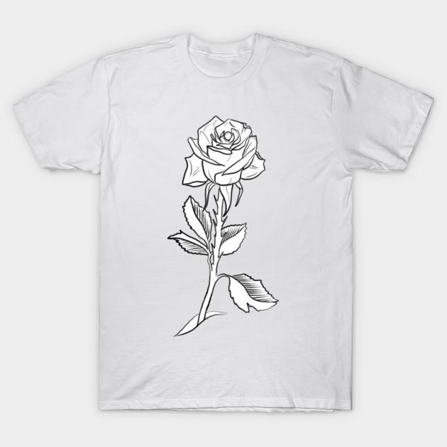 

Unisex Fashion TShirt Single Rose Print TShirt Plus Size XS-6XL T-Shirt 100%Cotton Tops O Neck Short Sleeve Tees XXL белый