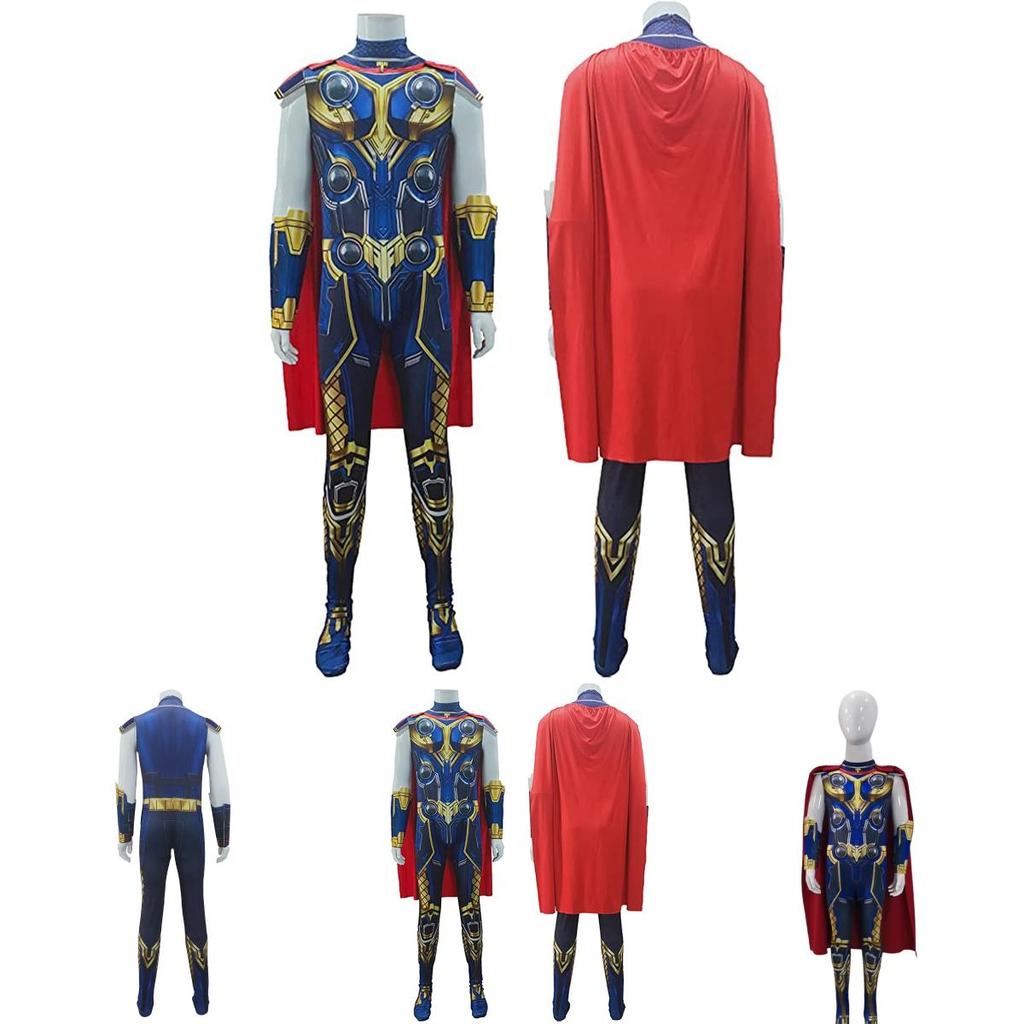 Thor Odinson Cosplay Costume Featuring Bodysuits Capes And Wristbands Perfectly Restoring The Movie Image