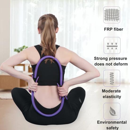 13Pcs/Set Yoga Fitness Kit with Pilates Ring Yoga Ring Ball Grip Socks Booty Band Figure 8 Resistance Band Stretching Belt Home Gym Fitness Equipment