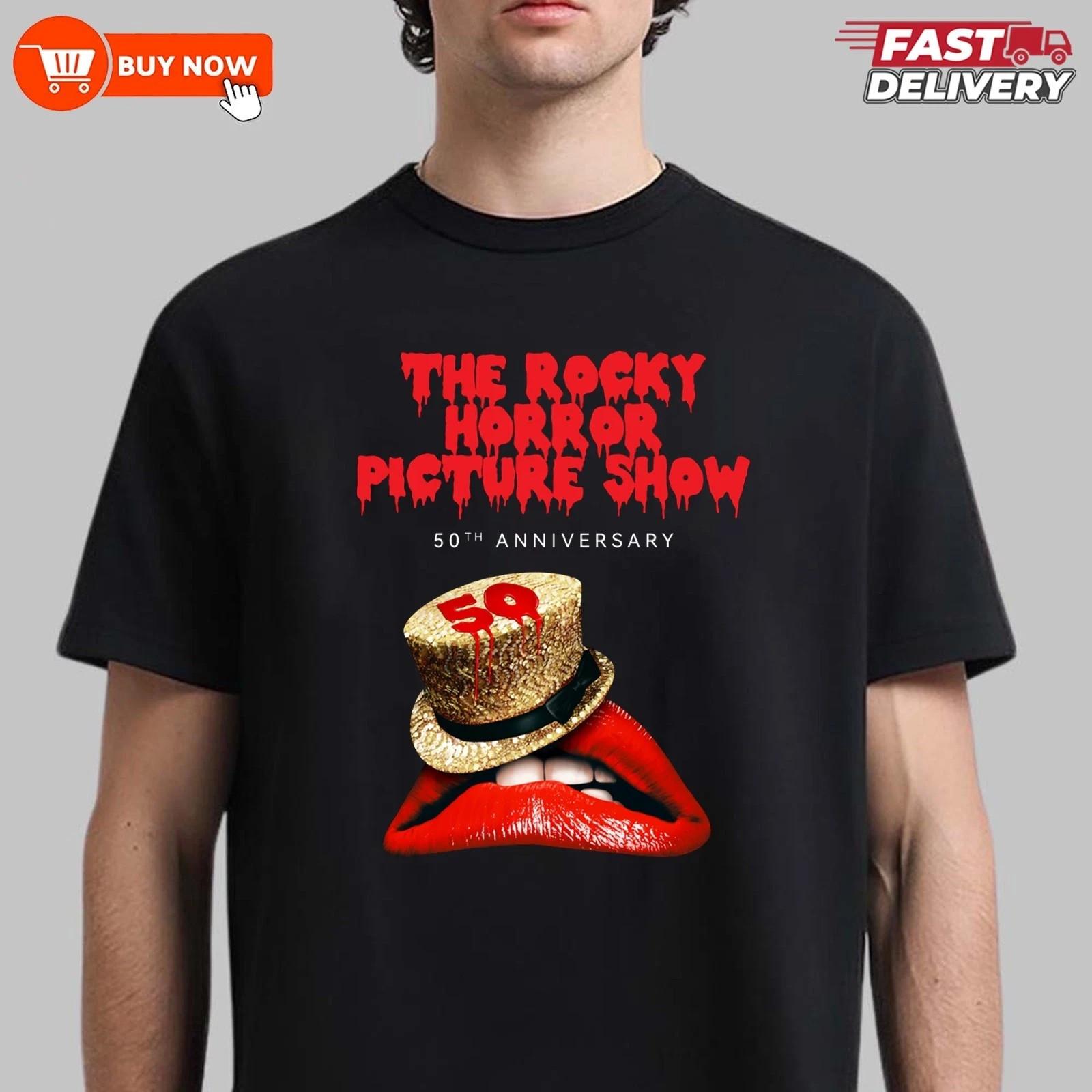 The Rocky Horror Picture Show 50th Anniversary T Shirt Full Size S-3XL S