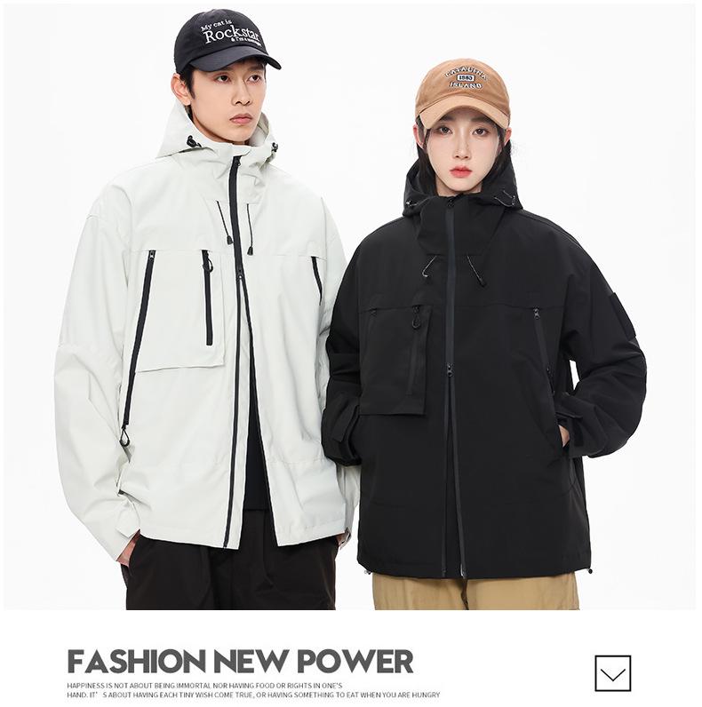 2024 Korean Style Windbreaker Jacket for Men & Women - Casual Outdoor Spring/Autumn Sportswear