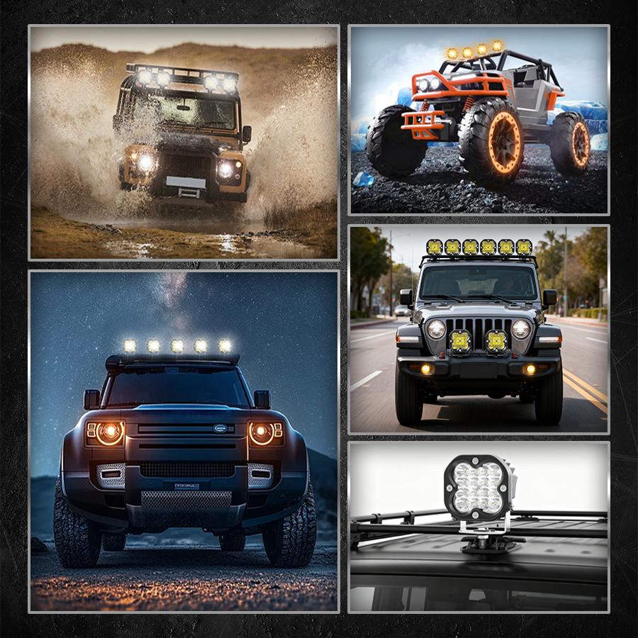 3 Inch Led Work Light Bar 9V 36V Spotlights 4x4 Offroad Accessories LED Headlights Fog Lamp For Motorcycle Jeep Truck ATV