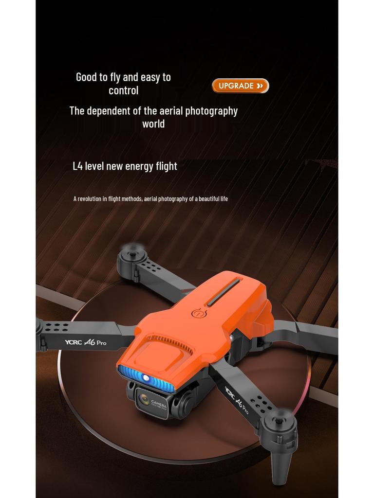 A6 Pro 4K Drone with Optical Flow Positioning, Obstacle Avoidance, Folding Design & Dual ESC Cameras