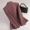 Women's Petite Wool Blazer - Autumn/Winter 2024 Fashion Short Jacket for Elegant Commutes