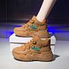 Spring and Autumn high-top sneakers size platform dad shoes show small feet new leather casual shoes
