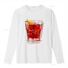 Uomo Negroni Un Terzo Aperitivo Cocktail Campari T Shirt da Uomo Moda Stampa vintage Lavata Unisex grafica Elastica