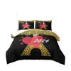3D Digital Printing Kit Home Textile Quilt Cover Bed Sheet Bedding Three-Piece Set