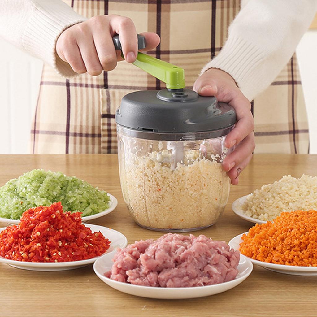 Hachoir à Légumes Manuel Efficace Grande Capacité Manivelle Hachoir à Viande Outil de Cuisine Ergonomique Pour Trancher Moudre