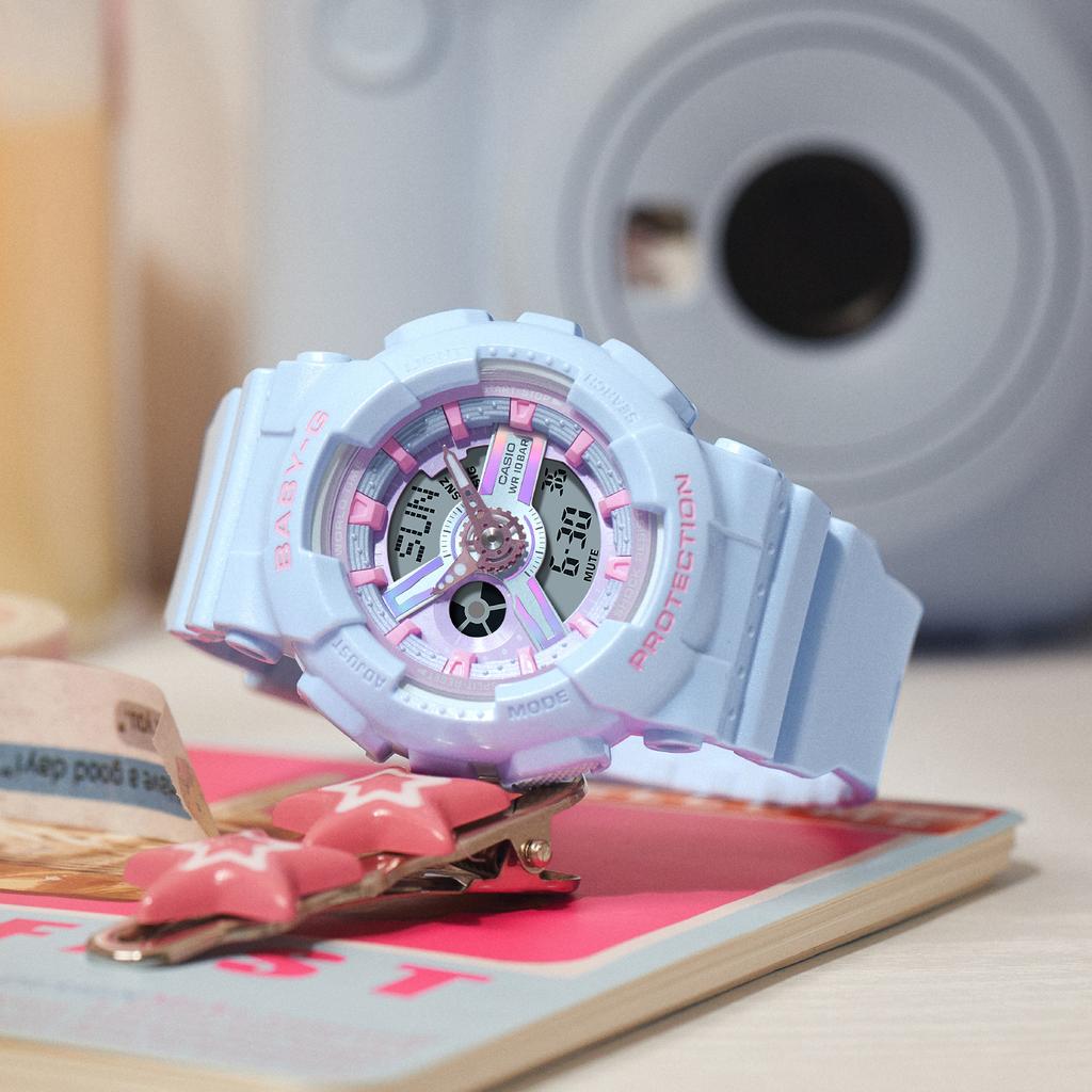 CASIO BABY G Collection Quartz Movement Resin Strap Watch Women's Watch Blue Dial BA-110FH-2APR