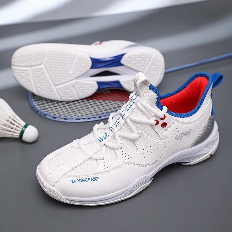 

2025 spring new badminton shoes tennis shoes light wear-resistant breathable sports casual couple shoes 36 синій