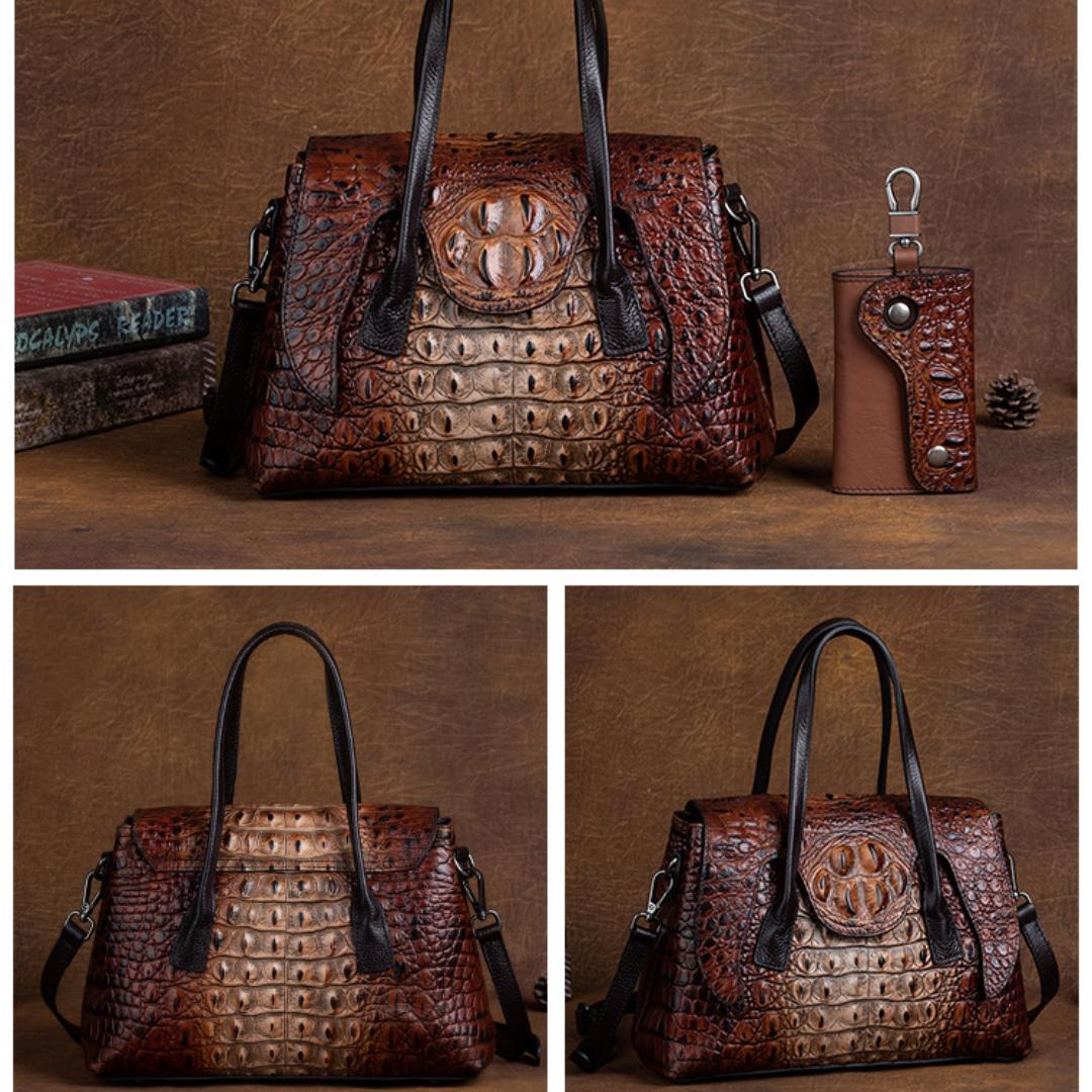 Сумка из коровьей кожи с текстурой крокодила — фото 7