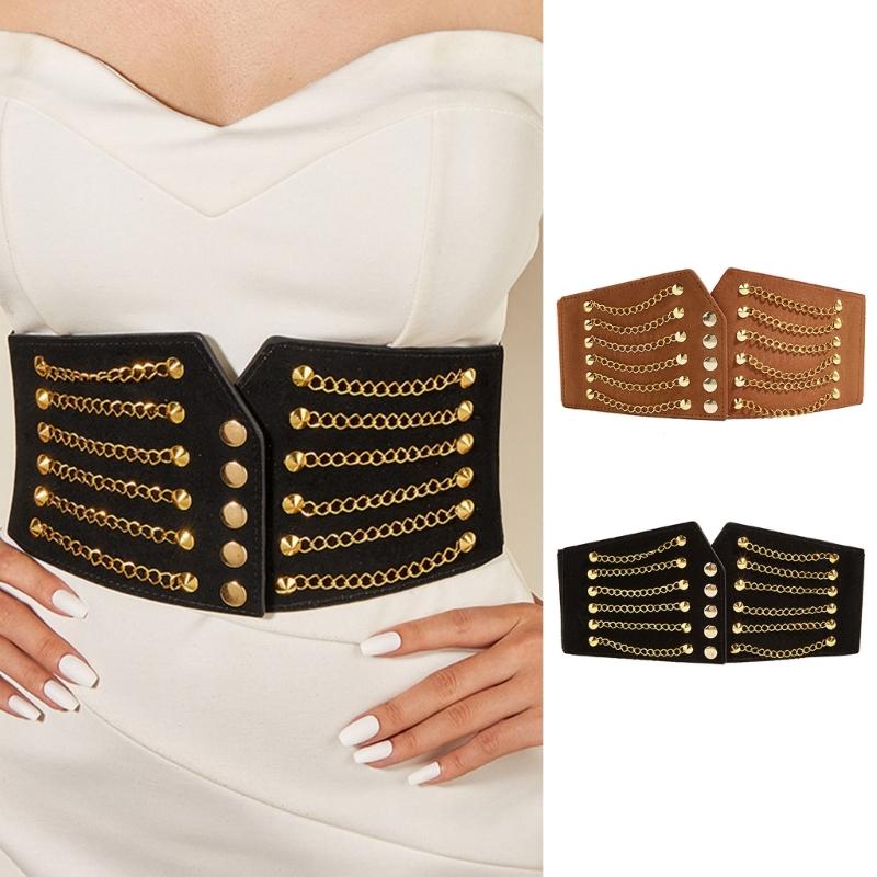 Girls Punk Waist Belt for Banquet Idol Costume Jewelry Waist Body Jewelry for Party/Club for Jeans Pants Belt