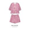 Jnleaog Spring New Arrival Women's Clothing Fashion French Fashion French Minority Lace-up Accessories Loose Tops Pants