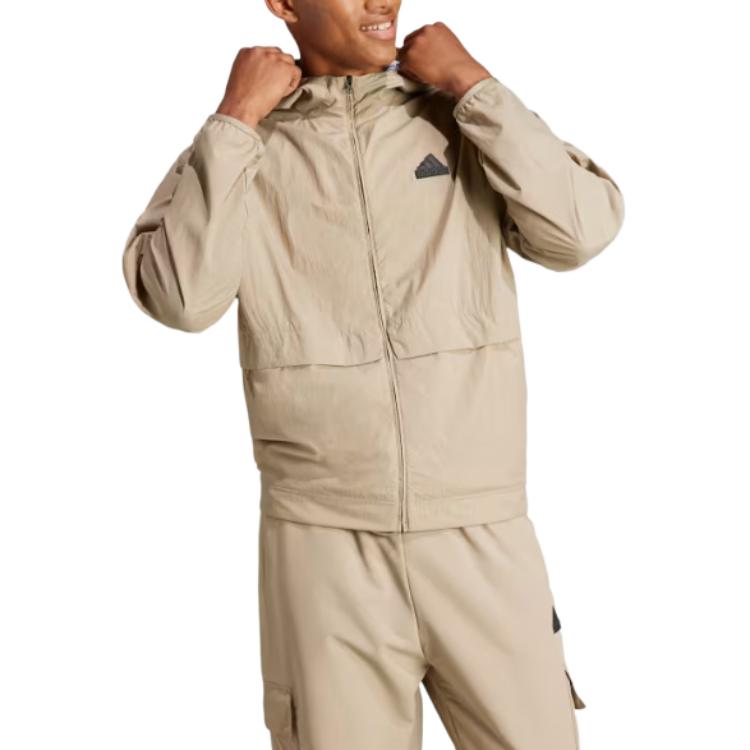 adidas Mestský únik Mikina na zips Blanch Cargo Pánska Streetwear IS9284