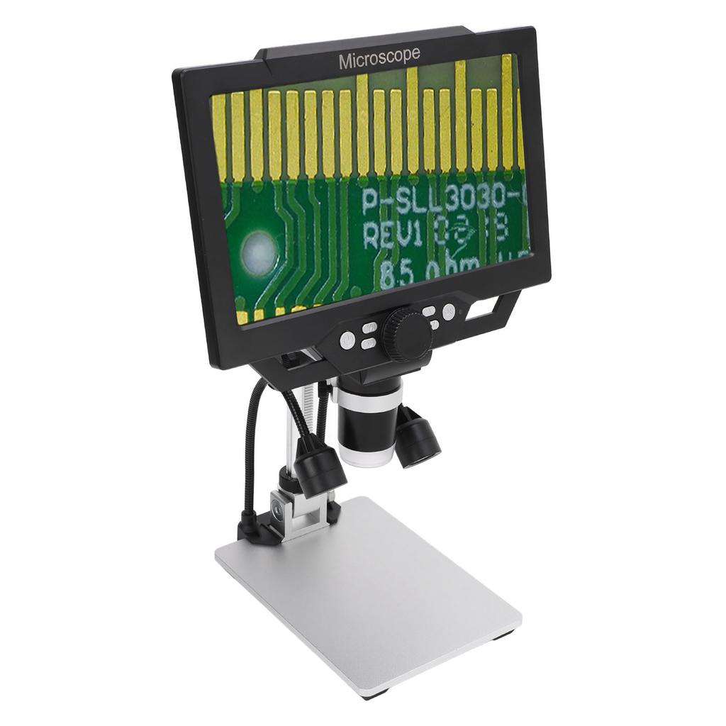 9 Inch LCD Digital Microscope 12MP 1600X Magnification 1080P Coin Microscope Magnifier for Plants Rocks Circuit Boards