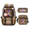 Animation Cartoon Peripheral Printing Trend Lightweight Shoulder Backpack, Primary And Secondary School Student Leisure Schoolbag Three-Piece Set