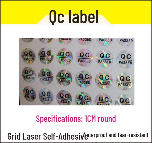 Round Waterproof Laser QC PASS Color-Changing Label - Self-Adhesive Quality Control/Inspection Sticker