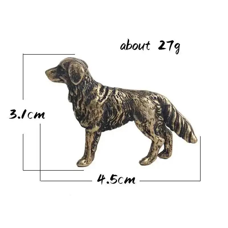 New Antique Bronze Hunting Dog Statue Mini Desktop Puppy Animal Decoration Figurine Tea Pet Home Decoration Crafts Wholesale