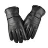 Multifunction Winter Ski Gloves Black Driving Gloves Gift Men Leather Mittens  Female