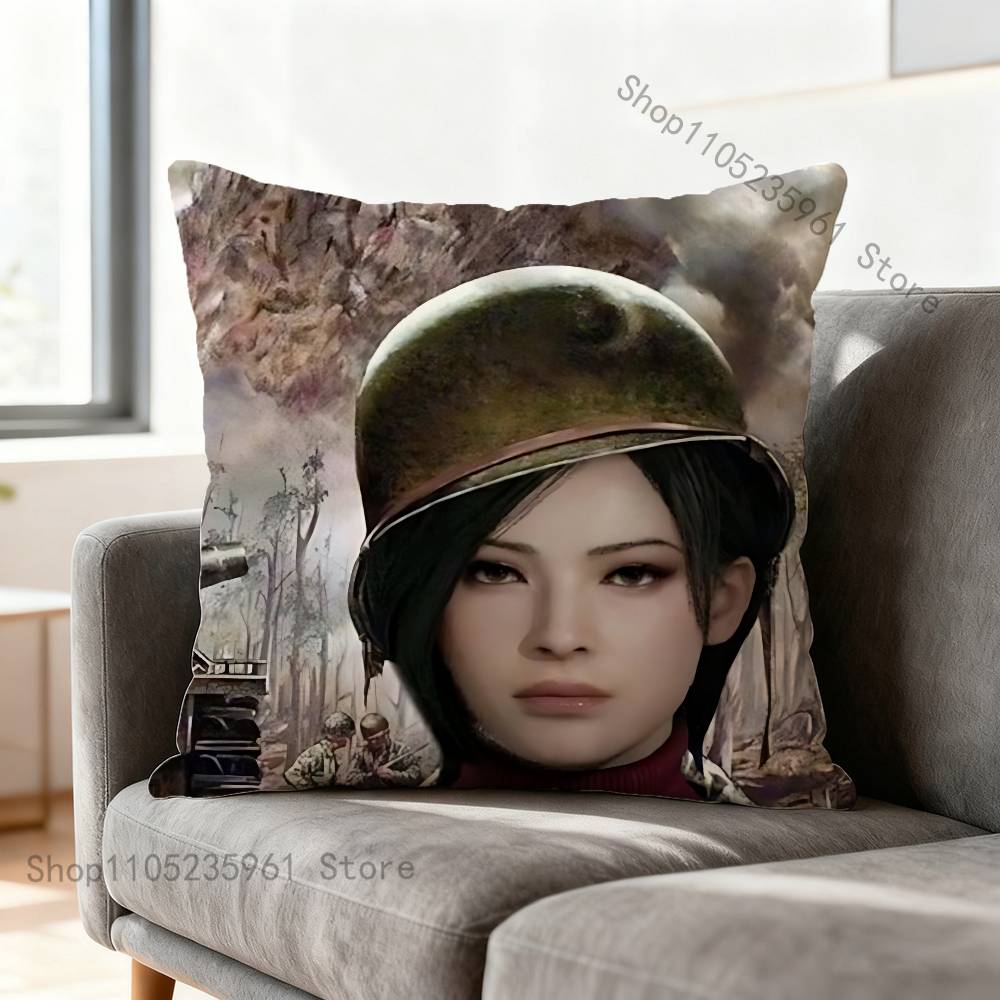 Ada Wong RResident EEvil 4 Pillow Cases for Bedroom Living Room Sofa Home Decor Polyester Cushion Cover with Zipper