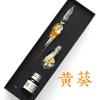 Embedded Flower Glass Pen Set, Colored Dipping Pen, Street Vendor Gift Box, Signature Pen, Glass Pen Gift
