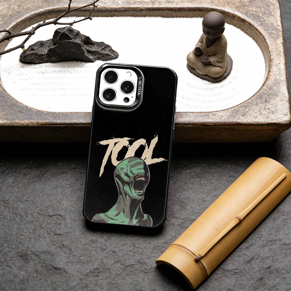 

Music Tool Band Rock Phone Case For iPhone17, 16,15,14,13,12 Pro Max Black Candy Matte Shockproof Cover iPhone16