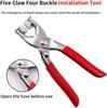 Five-Claw Button Installation Kit, Sew-Free Snap Fastener Tool Set, Hand Press Pliers, Male-Female Snap Buttons