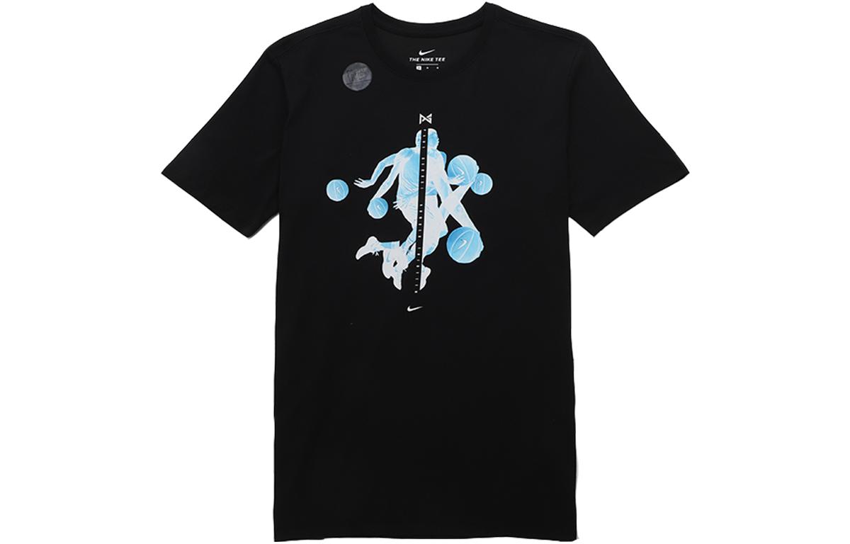 

Nike T Shirts Men s Black Crew Neck Moderate Straight Fit AA8737-010 S