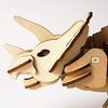 Tsukurundesu® Battery-Operated 3D Wooden Puzzle Dinosaur Series (D400 Triceratops) with Japanese Instructions