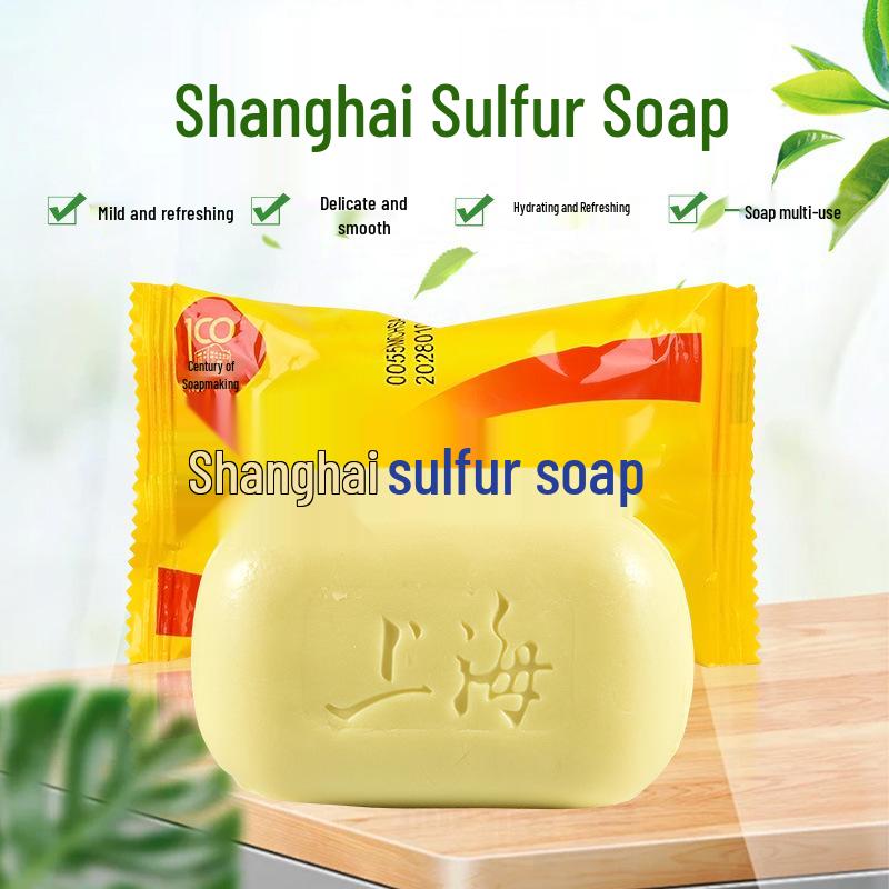 Authentische duftende Schwefelseife zum Baden, Waschen des Gesichts und zur Ölkontrolle