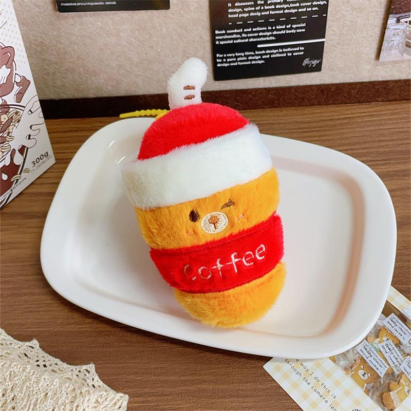 Cute Dessert Series Plush Keychain Mini Stuffed Doll Bag Charm Pendants Bag Hanging Ornament Backpack Keyring Kids Gift