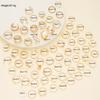 70Pcs/Set Retro Boho Crystal Ring For Women Geometry Pearl Heart Butterfly Gold Color Ring Set Fashion Party Jewelry Accessories