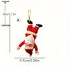 Segno Acrilico Vintage Resina Carina Babbo Natale Babbo Natale Albero di Natale Festa Decorazioni da Appendere Divertente Babbo Natale Rosso Ornamenti Fai-da-te per Decorazioni Casa Stanza