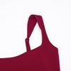 Rochie bodycon patchwork cu paiete, de culoare roșu-vin, cu bretele subțiri