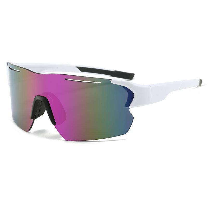 8606 Men'S And Women'S Outdoor Riding Glasses One-Piece Rimless Sports Glasses Pc Uv-Proof Sunglasses