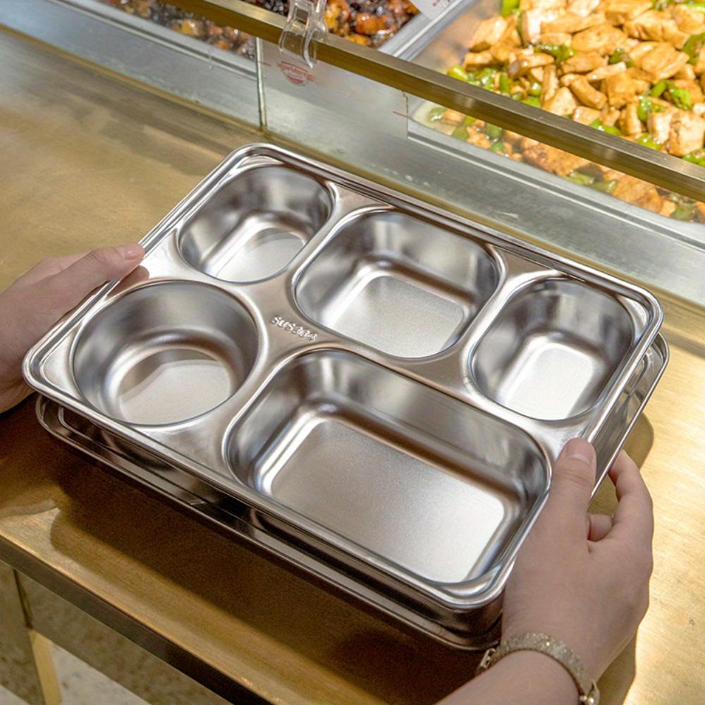 Mess Hall Divider Plate Lunch Container, Prevents Mixing of Sauces and Foods, Suitable for Daily Use, Reusable and Recyclable