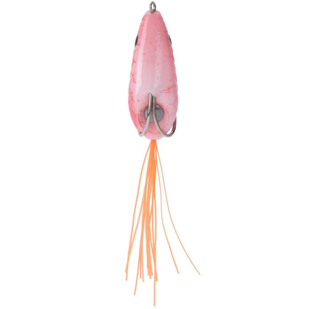 

2PCS 6cm 10g Fishing Lures Frog PVC Frog Lure Artificial Frog Fishing Lure Saltwater Fishing червоний
